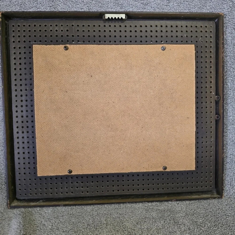 Vintage Faux Wicker Frame With Butterfly Print Boho Cottagecore 13x15